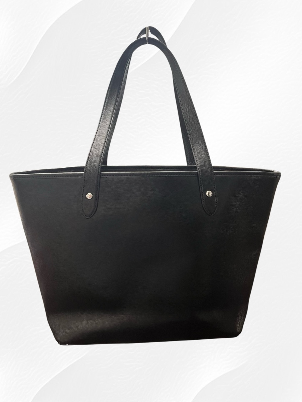 Lauren Ralph Lauren Black Leather Sloan Shopper Tote… New Without Tags…MSRP $198 - Picture 2 of 13